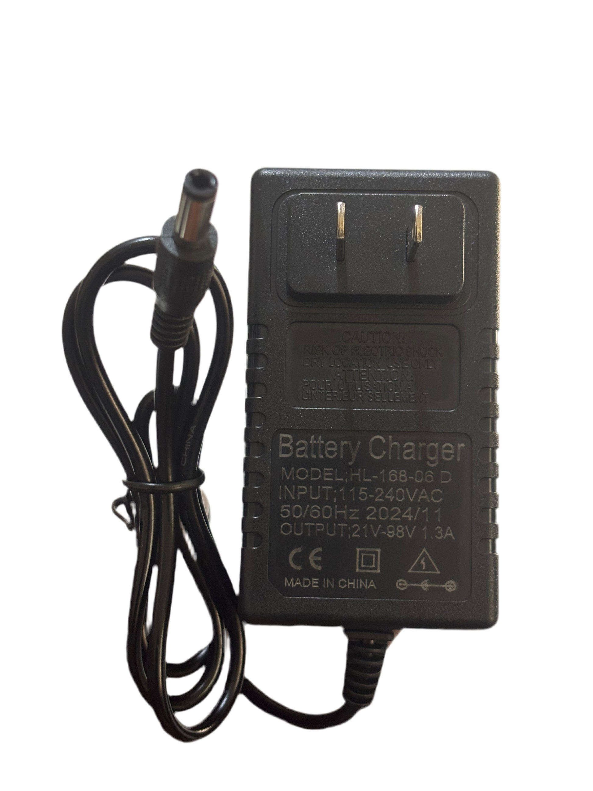 21V-98V, 1.3A Mini Chainsaw Battery Charger, 5.5x2.5mm Power Tools Lithium Battery Charger, Drill charger