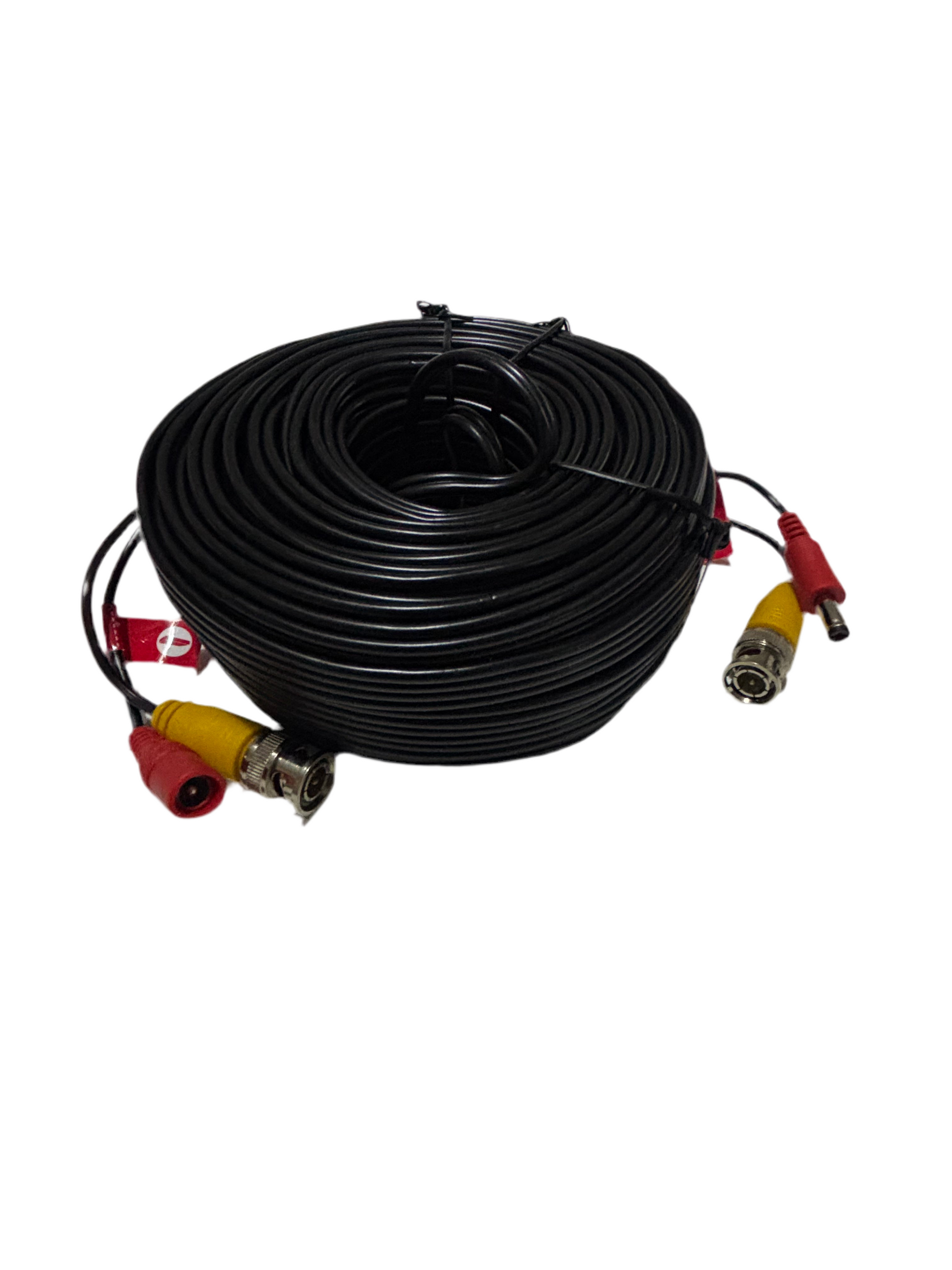 CCTV Premade BNC + DC Cable 60ft Camera Extension Cable CCTV Security Camera DVR Video
